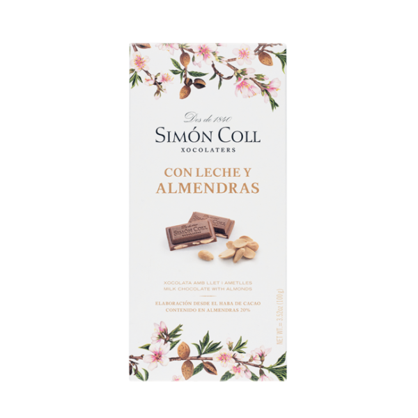 Mjölkchoklad Simón Coll 32% med Hel Mandel